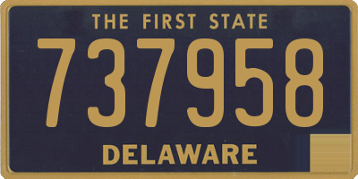 DE license plate 737958