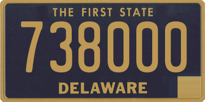 DE license plate 738000