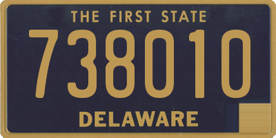 DE license plate 738010