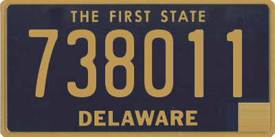 DE license plate 738011