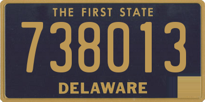 DE license plate 738013