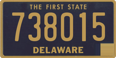 DE license plate 738015