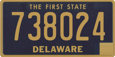 DE license plate 738024