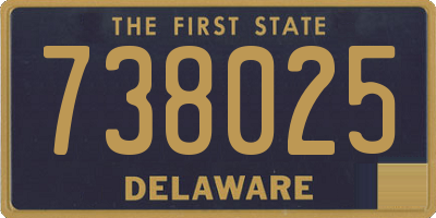 DE license plate 738025