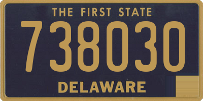 DE license plate 738030