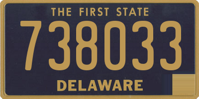 DE license plate 738033