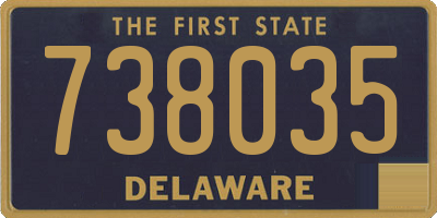 DE license plate 738035