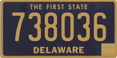 DE license plate 738036