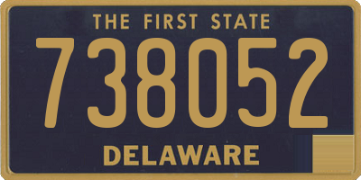 DE license plate 738052