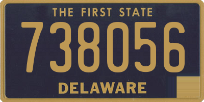 DE license plate 738056