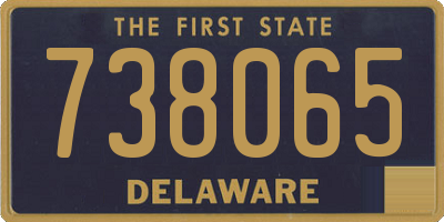 DE license plate 738065