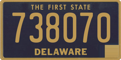 DE license plate 738070