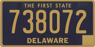 DE license plate 738072