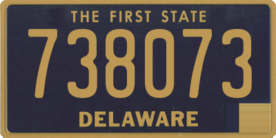 DE license plate 738073