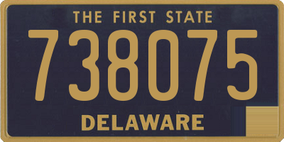 DE license plate 738075