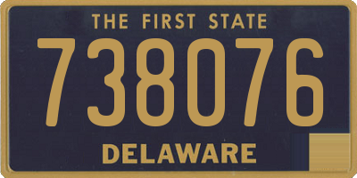DE license plate 738076