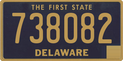 DE license plate 738082