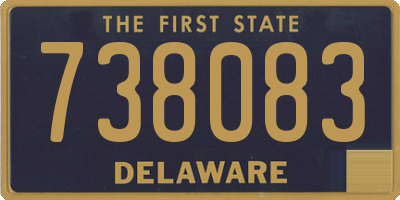 DE license plate 738083