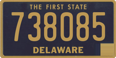 DE license plate 738085