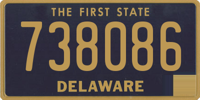 DE license plate 738086