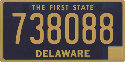 DE license plate 738088
