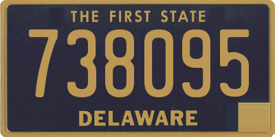 DE license plate 738095