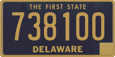 DE license plate 738100