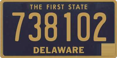 DE license plate 738102