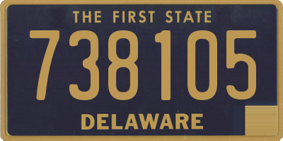 DE license plate 738105