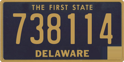 DE license plate 738114