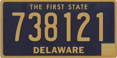 DE license plate 738121
