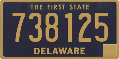 DE license plate 738125