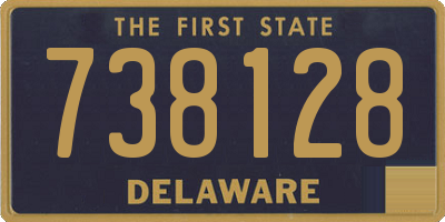 DE license plate 738128
