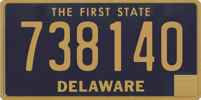DE license plate 738140