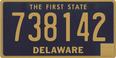 DE license plate 738142