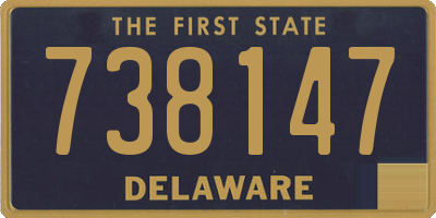 DE license plate 738147