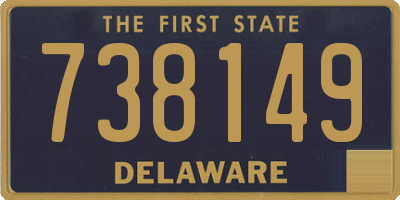 DE license plate 738149