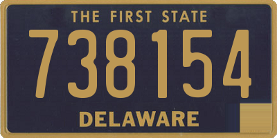 DE license plate 738154