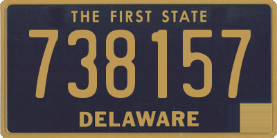 DE license plate 738157