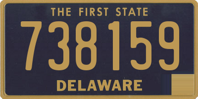 DE license plate 738159