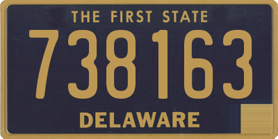DE license plate 738163