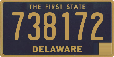 DE license plate 738172