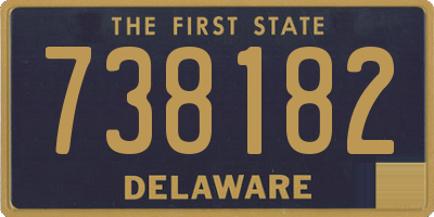 DE license plate 738182