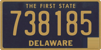 DE license plate 738185