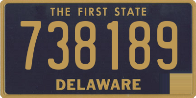 DE license plate 738189