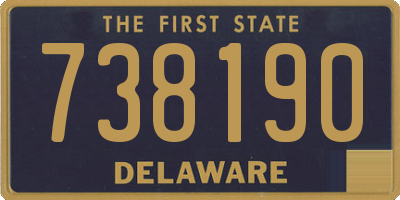 DE license plate 738190