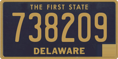 DE license plate 738209