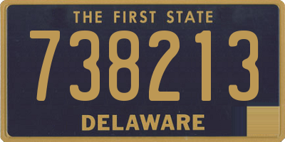 DE license plate 738213