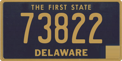 DE license plate 73822