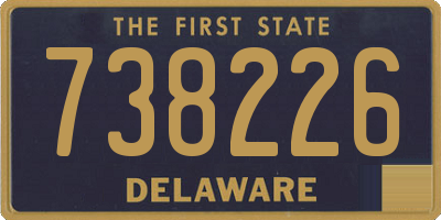 DE license plate 738226